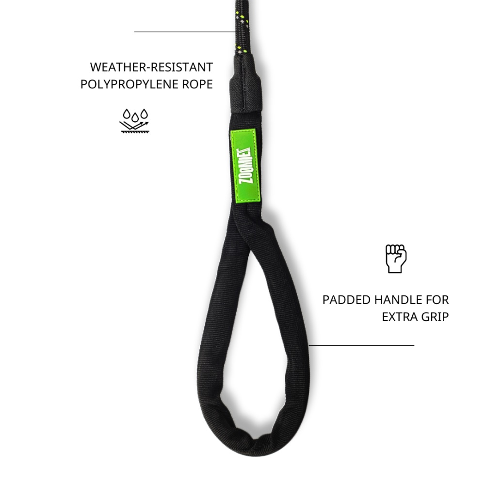 Zoomiez Tuff Rope Leash for Dogs (Black) image 3