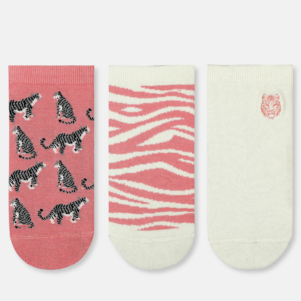 SocksXpress WWF Themed Ankle Socks for Women (Pack of 3)