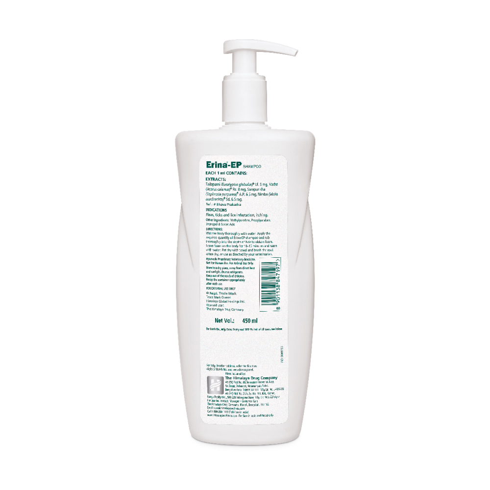 Himalaya Erina EP Tick & Flea Shampoo with Drools Absolute Calcium Supplement Tablets Dog Combo image 9