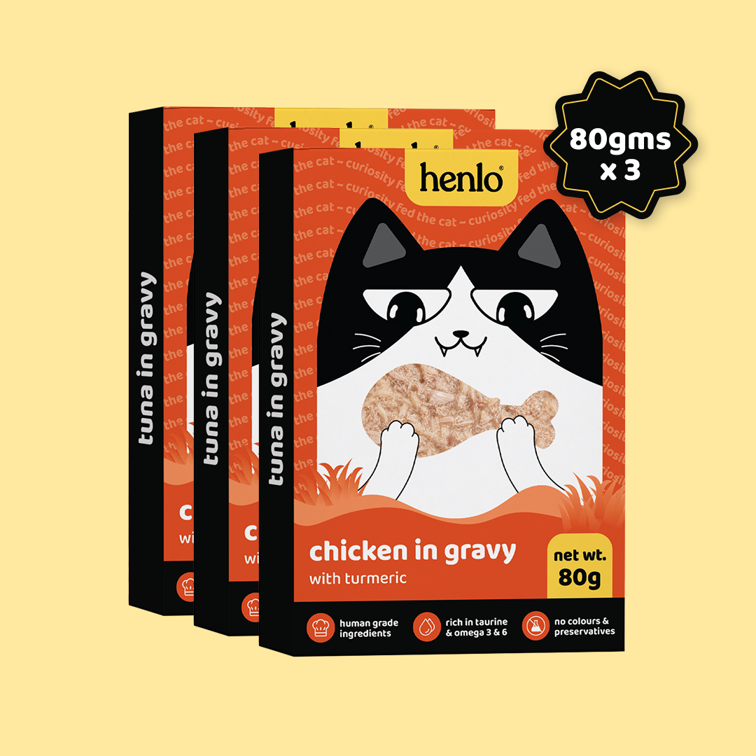 Henlo Chicken in Gravy with Turmeric Adult Cat Wet Food | 100% Human Grade Ingredients (Pack of 3) image 3