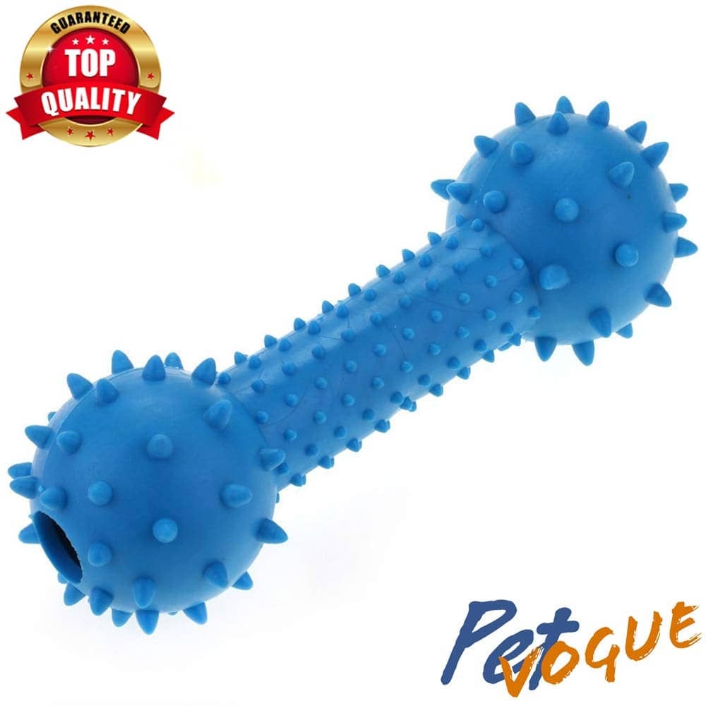 Pet Vogue Bone Shaped Rubber Chew Toy for Dogs | For Medium Chewers (Blue) image 4