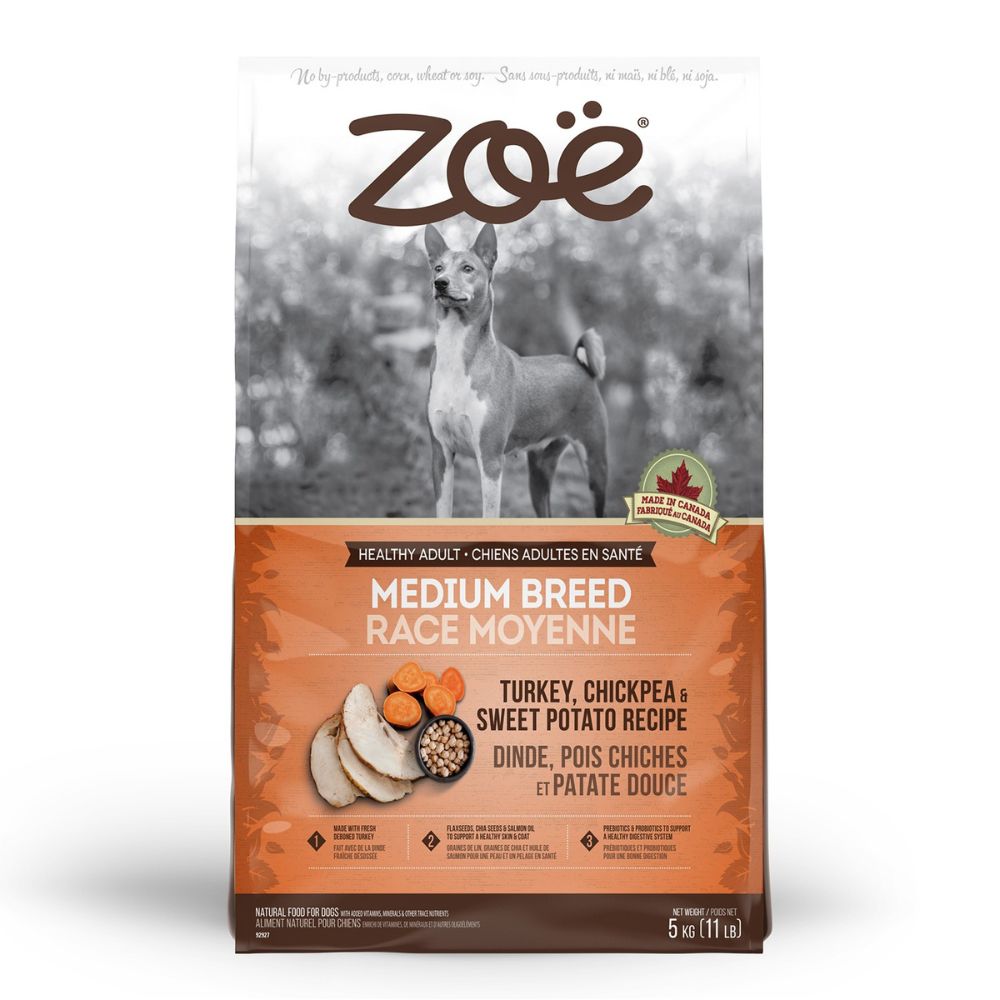 Zoe Turkey Chickpea and Sweet Potato Medium Breed Adult Dog Dry Food