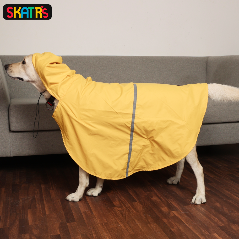 Skatrs Full Coverage Cape Style Raincoat for Dogs and Cats (Yellow) image 6