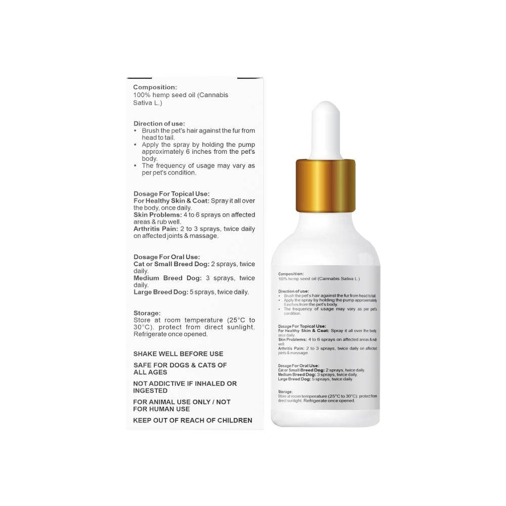Petvit Hemp Seed Oil for Dogs and Cats image 3