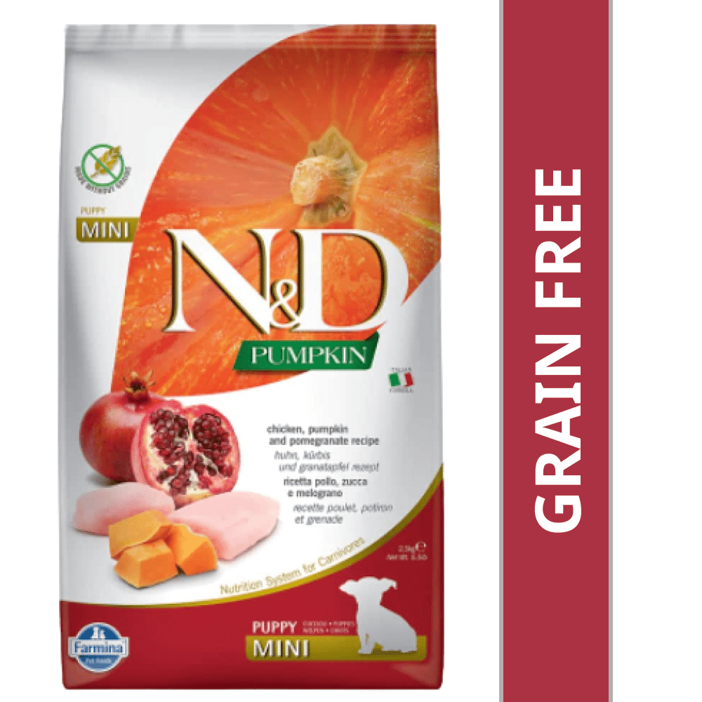 Farmina N&D Pumpkin Chicken & Pomegranate Grain Free Puppy Mini Dog Dry Food image 9