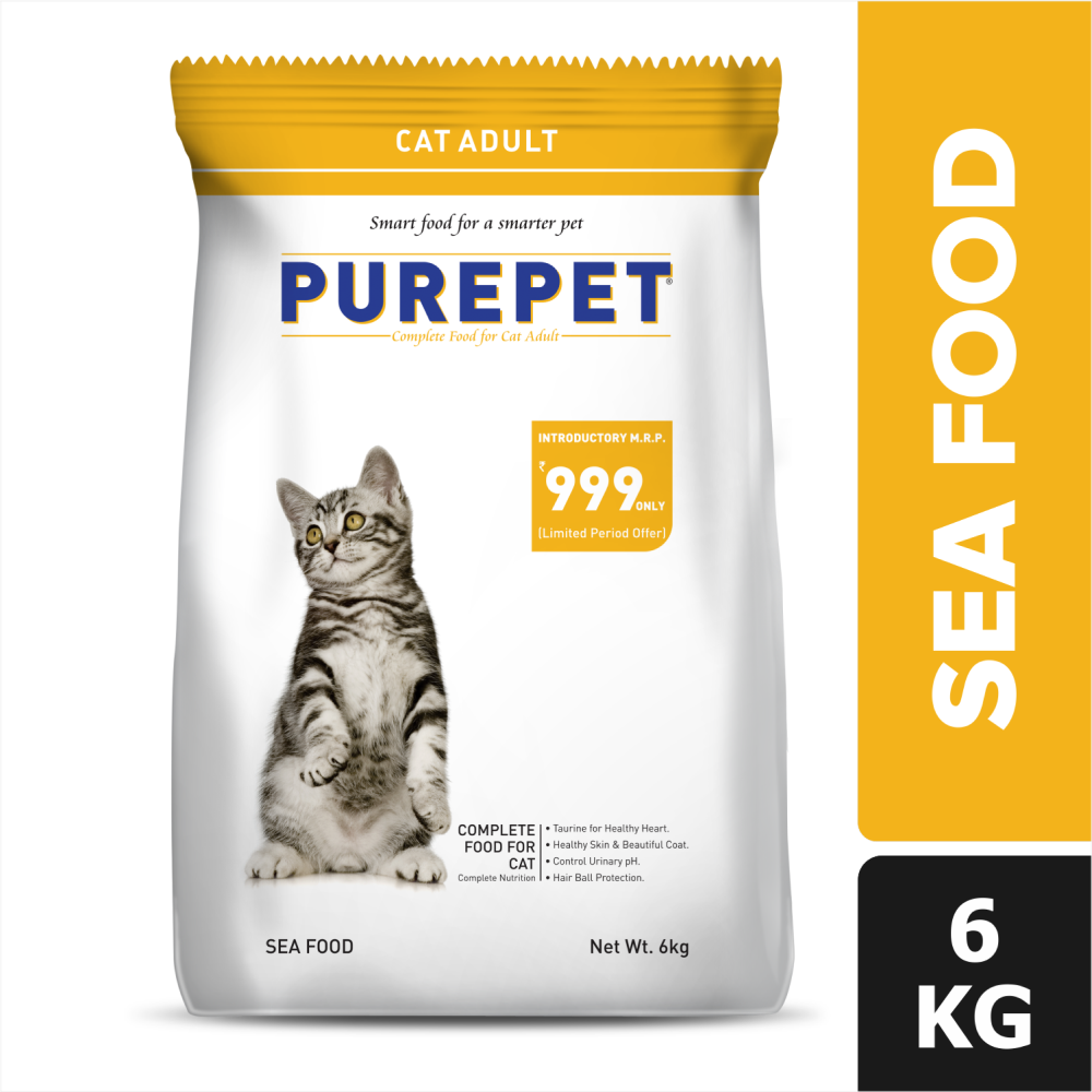 Purepet Tuna & Salmon and Seafood Adult Cat Dry Food Combo image 2