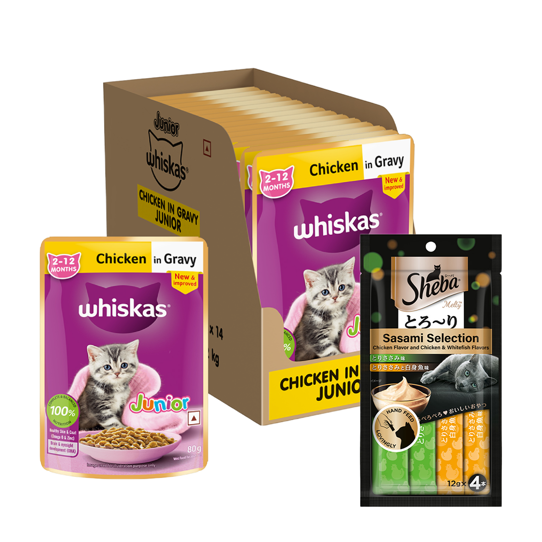 Whiskas Chicken in Gravy Meal Kitten Cat Wet Food