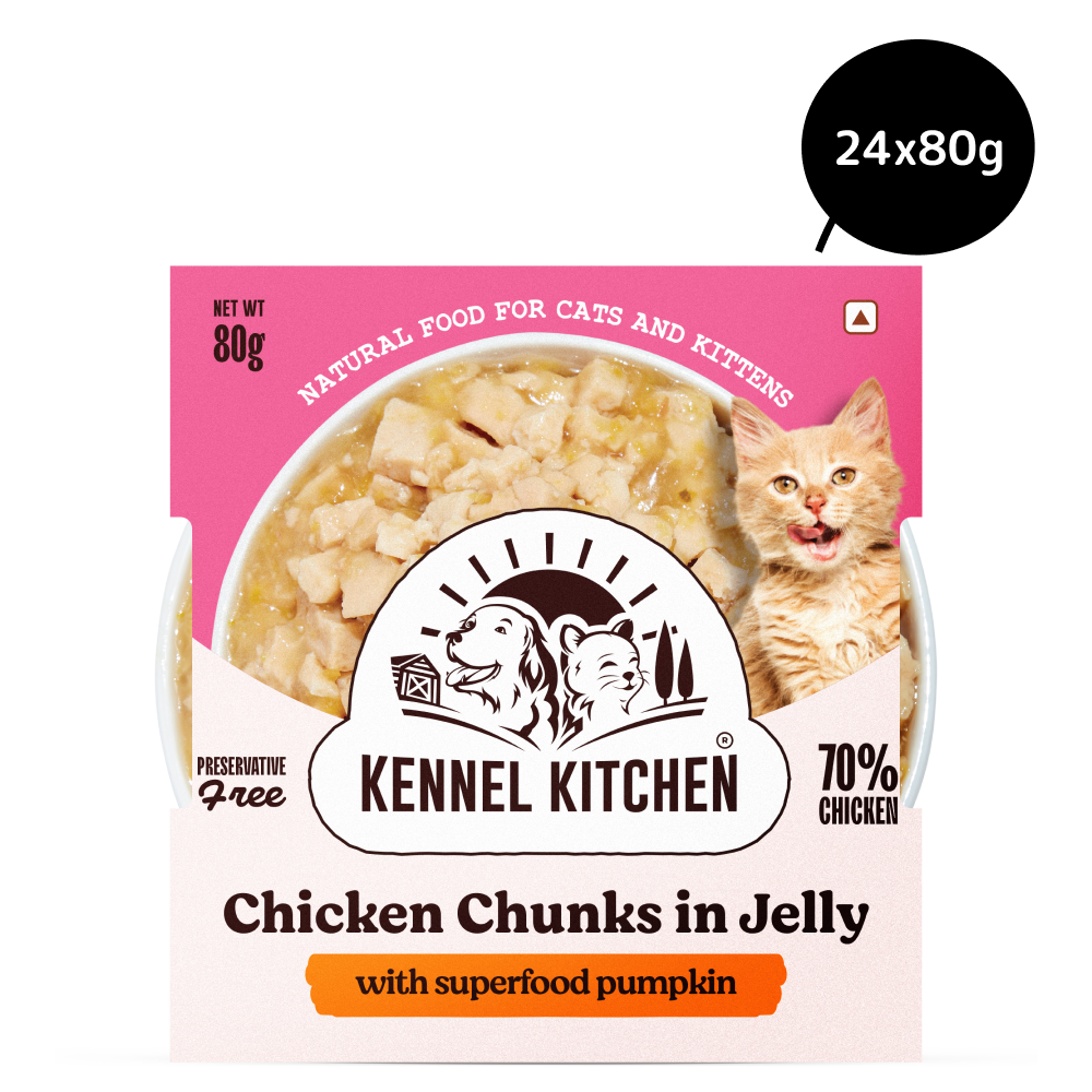 Kennel Kitchen Chicken Chunks in Jelly with Superfood Pumkin Cat Wet Food image 3