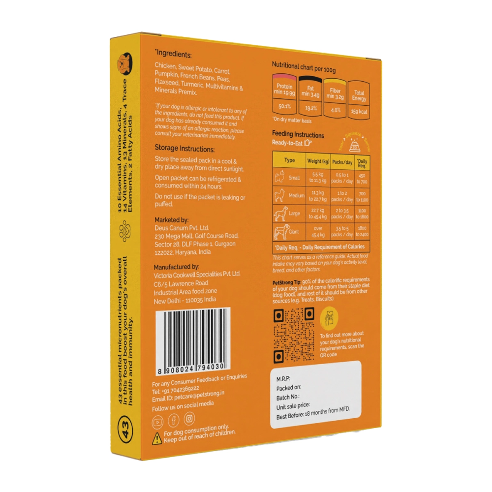 PetStrong Chicken and Pumpkin Grain Free Fresh Food for Dogs image 7