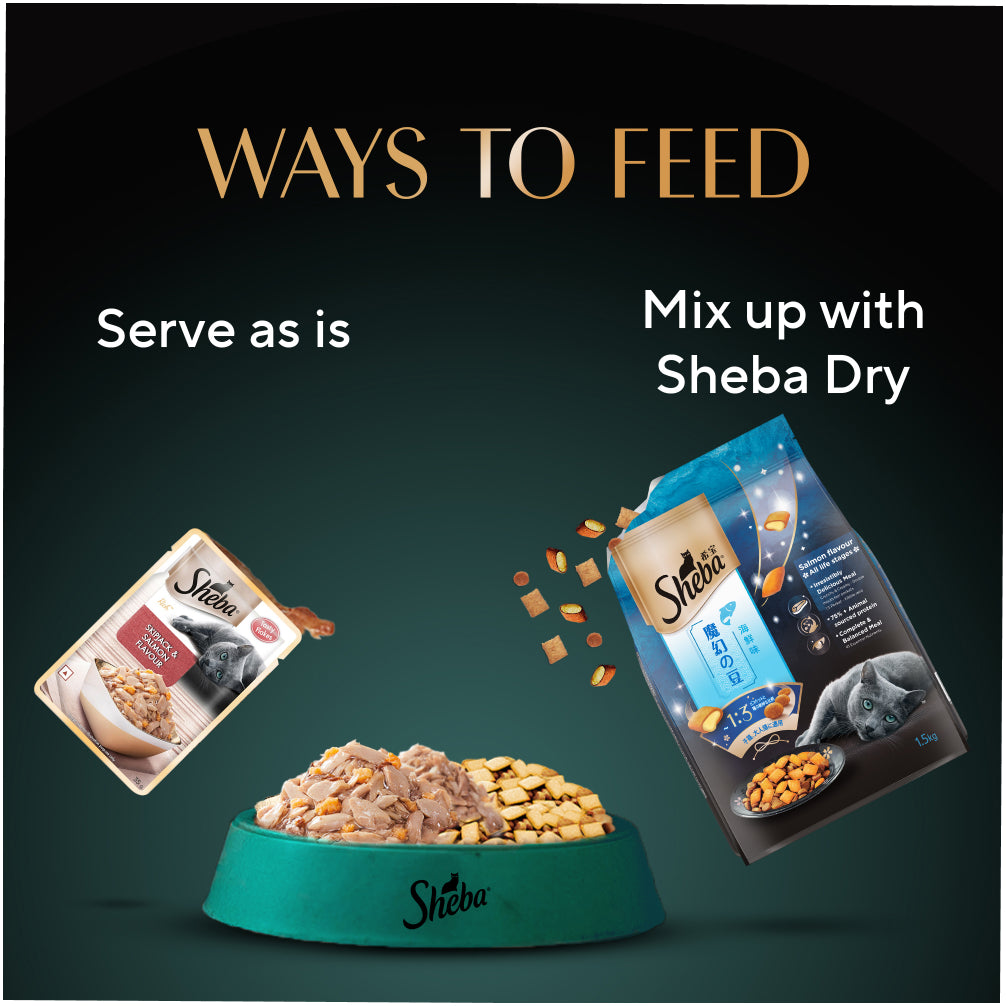 Sheba Skipjack & Salmon Fish Mix Cat Wet Food image 7