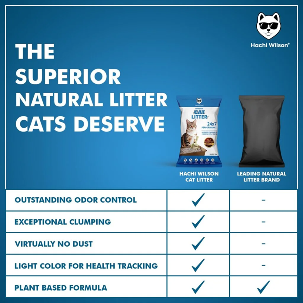 Hachi Wilson Scented Natural Bentonite White Sand Cat Litter image 2