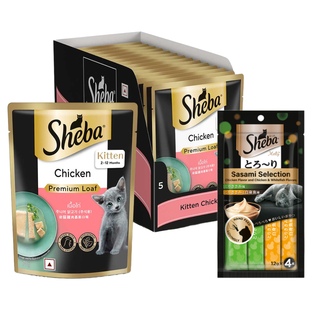 Sheba Chicken Loaf Rich Premium Kitten (2 to 12 Months) Fine Cat Wet Food