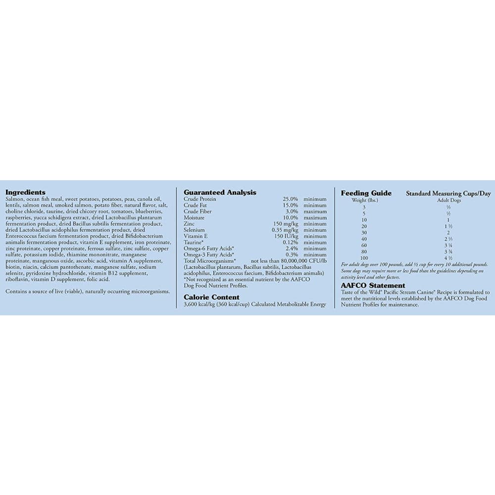 Taste of the Wild Pacific Stream Smoked Salmon Adult Dog Dry Food | Grain Free Formula image 4