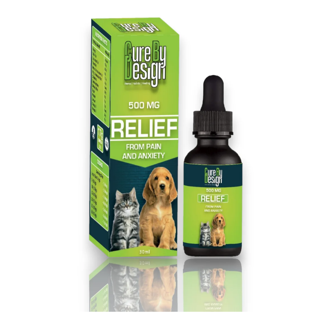 Cure By Design 500mg CBD Relief Oil for Dogs and Cats image 4