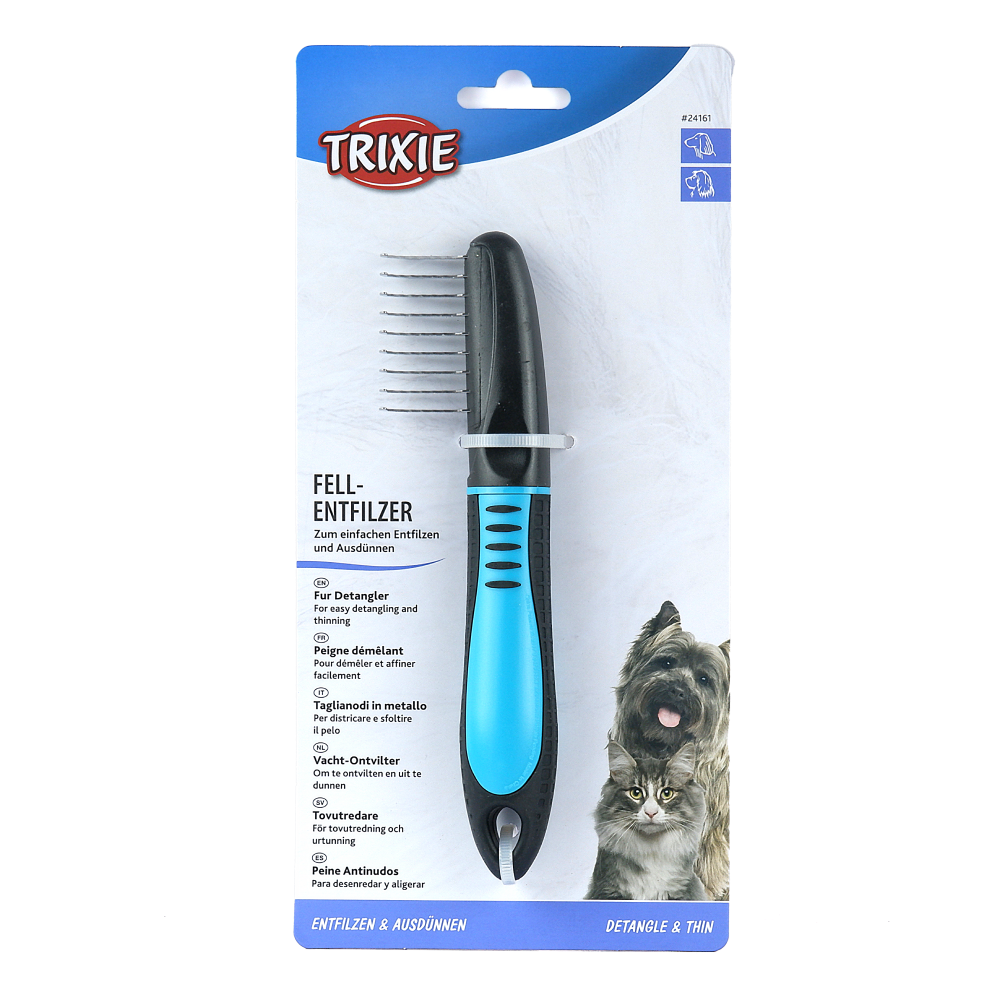 Trixie Fur Detangler With Curved Teeth Brush for Dogs and Cats image 3