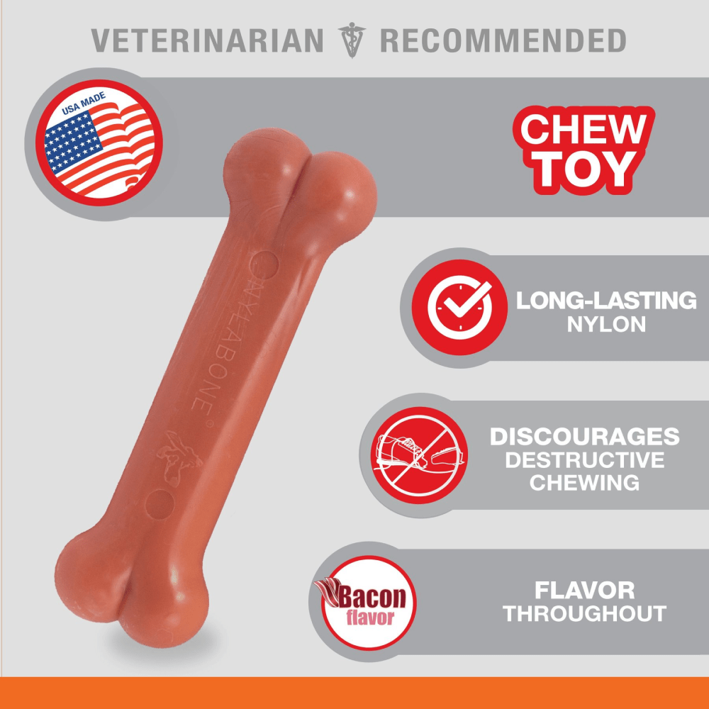 Nylabone Bacon Flavoured Power Chew Bone (Brown) image 3
