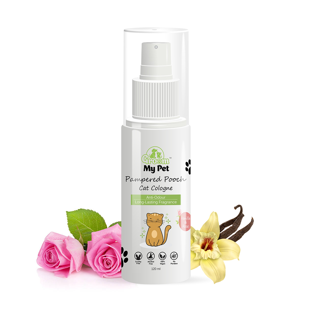 Groom My Pet Vanilla and Rose Pampered Pooch Cologne for Cats