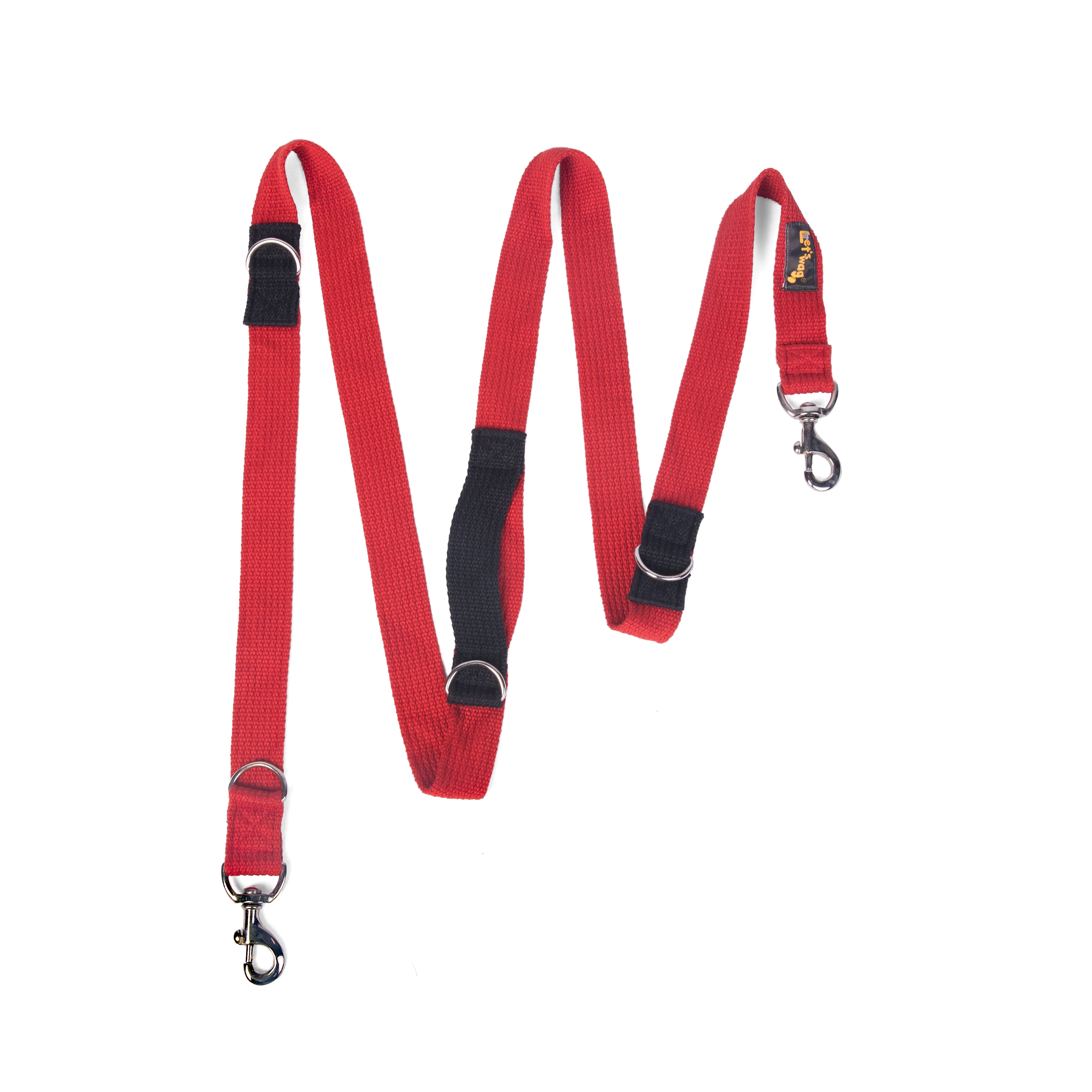 Let's Wag Multi Purpose Leash for Dogs (Red) image 1
