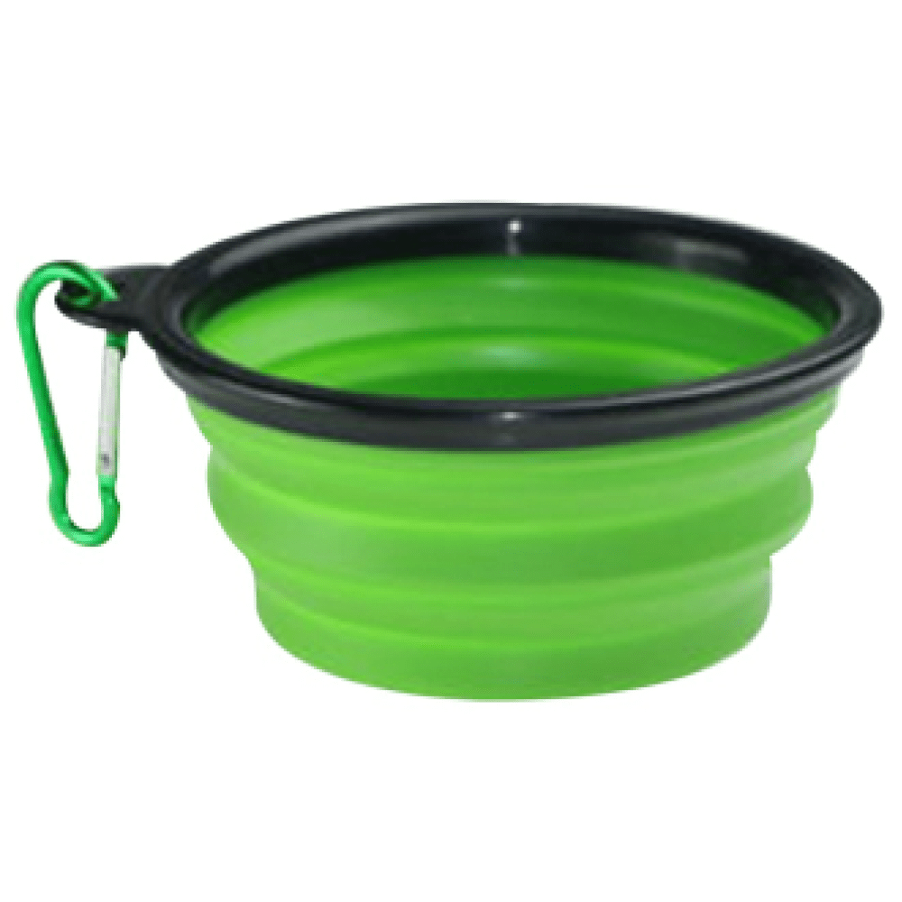 Emily Pets Collapsible Bowl For Dogs & Cats (Green)