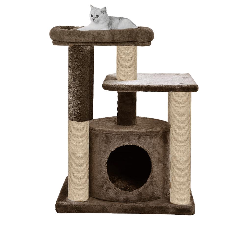 Furrlovers Cat Tree with Condo, Top Perch & Jute Rope Scratching Posts image 1