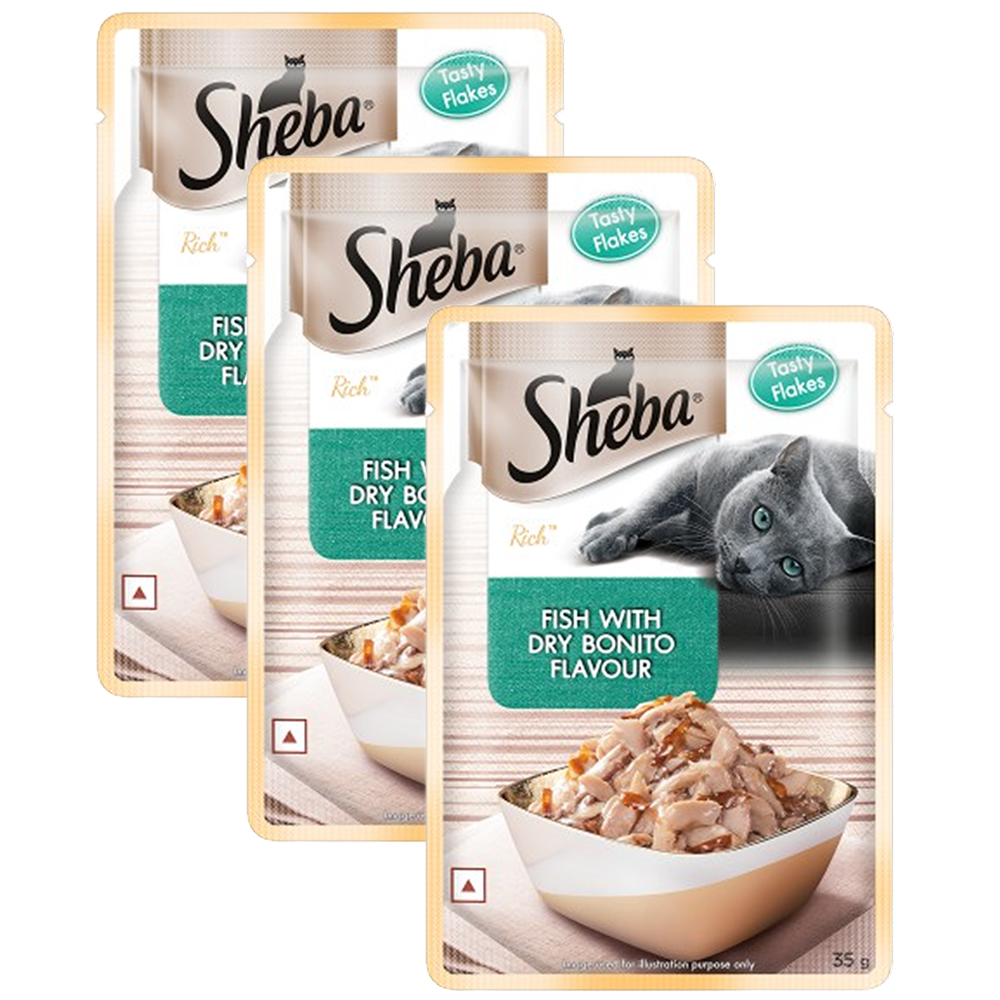 Sheba Fish with Dry Bonito Flake Premium Cat Wet Food