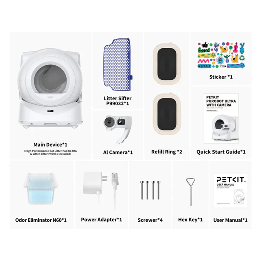 Petkit Purobot Ultra Automatic Self Cleaning Litter Box for Cats (White) image 6