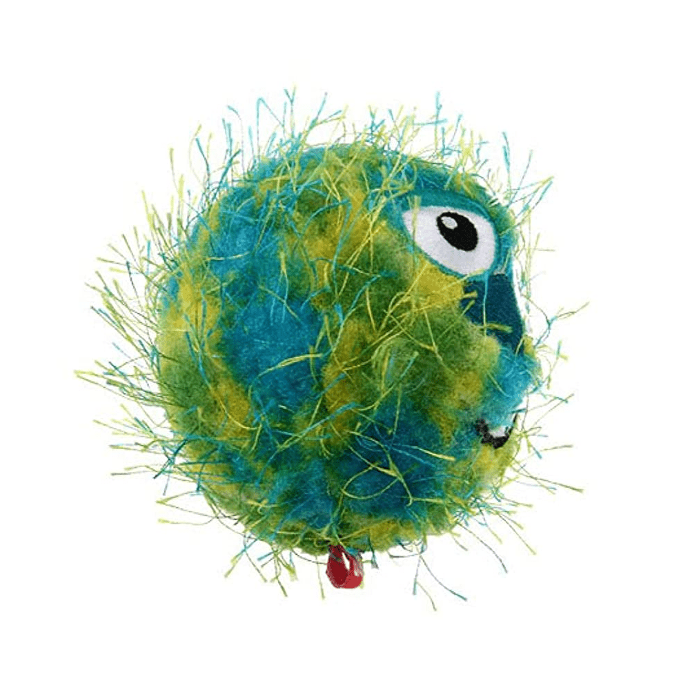 GiGwi Crazy Ball with Foam Rubber Ball and Squeaker Toy for Dogs (Green/Blue) image 4