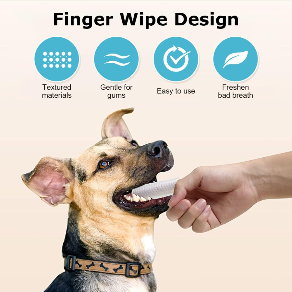 QPets Finger Cot Teeth Cleaning Wipes for Dogs and Cats image 5