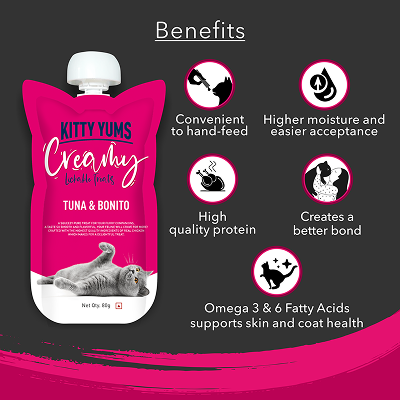 Kitty Yums Lickable Tuna & Bonito Creamy Cat Treat image 8