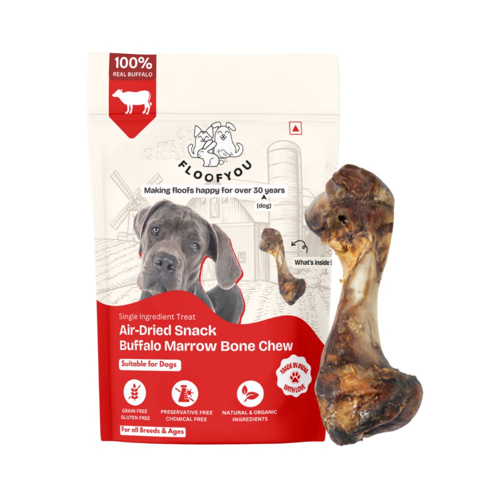 FloofYou Air Dried Buffalo Marrow Bone Chew Dog Treats
