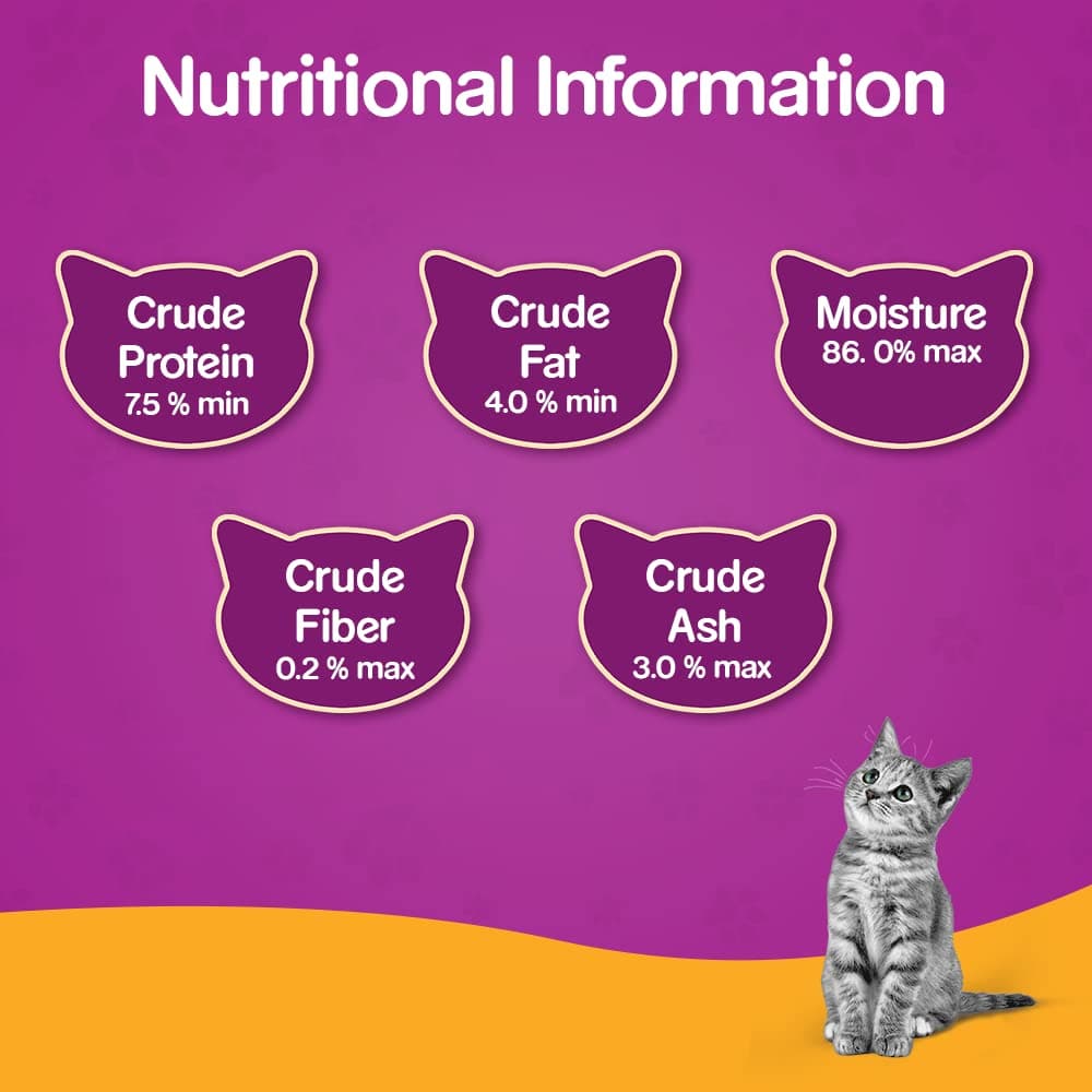 Whiskas Chicken in Gravy Meal Kitten Wet Food and Ocean Fish Kitten Dry Food Combo image 5