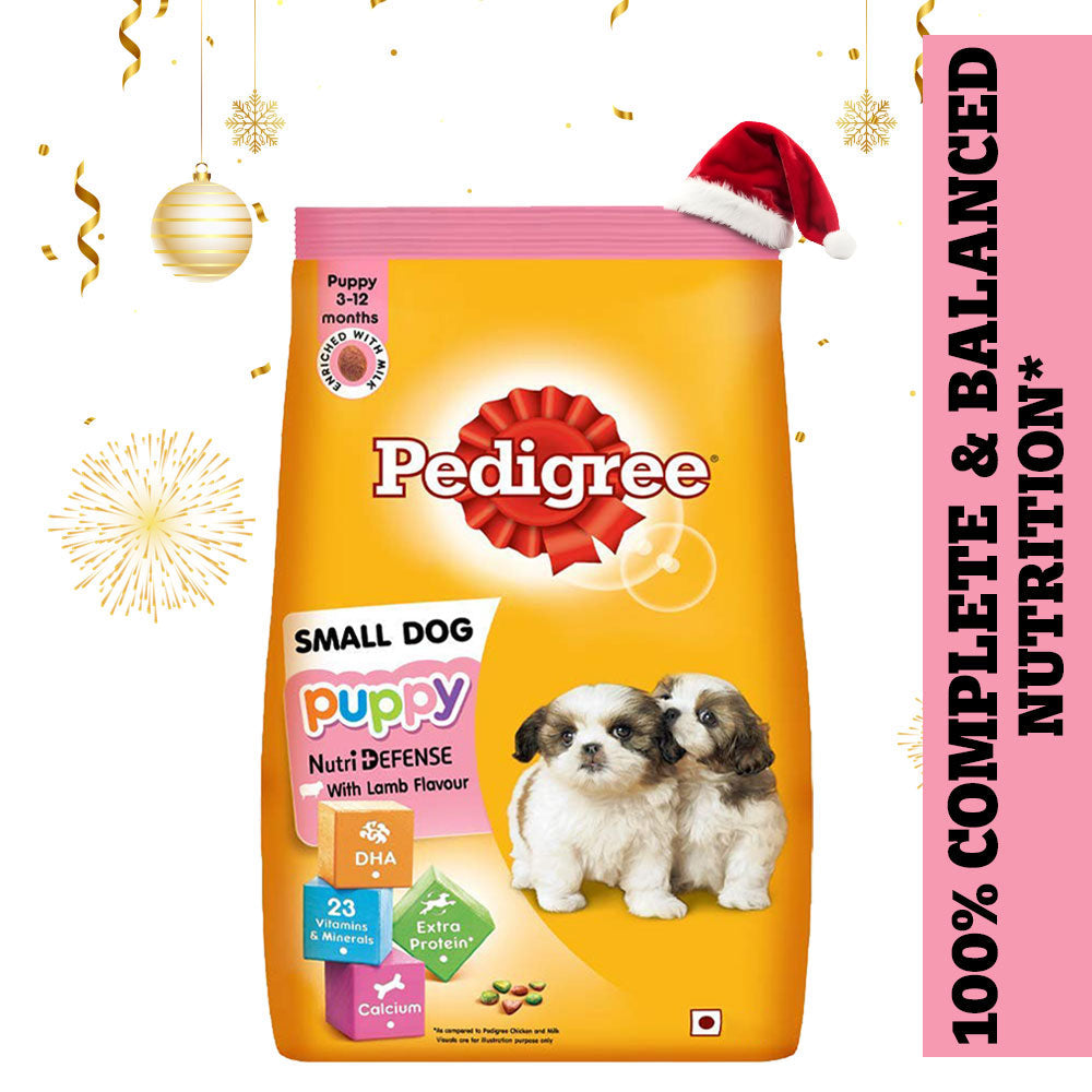 Pedigree Lamb & Milk Small Puppy Dry Food and Lamb Flavour Chunks in Gravy Puppy Wet Food Combo image 2
