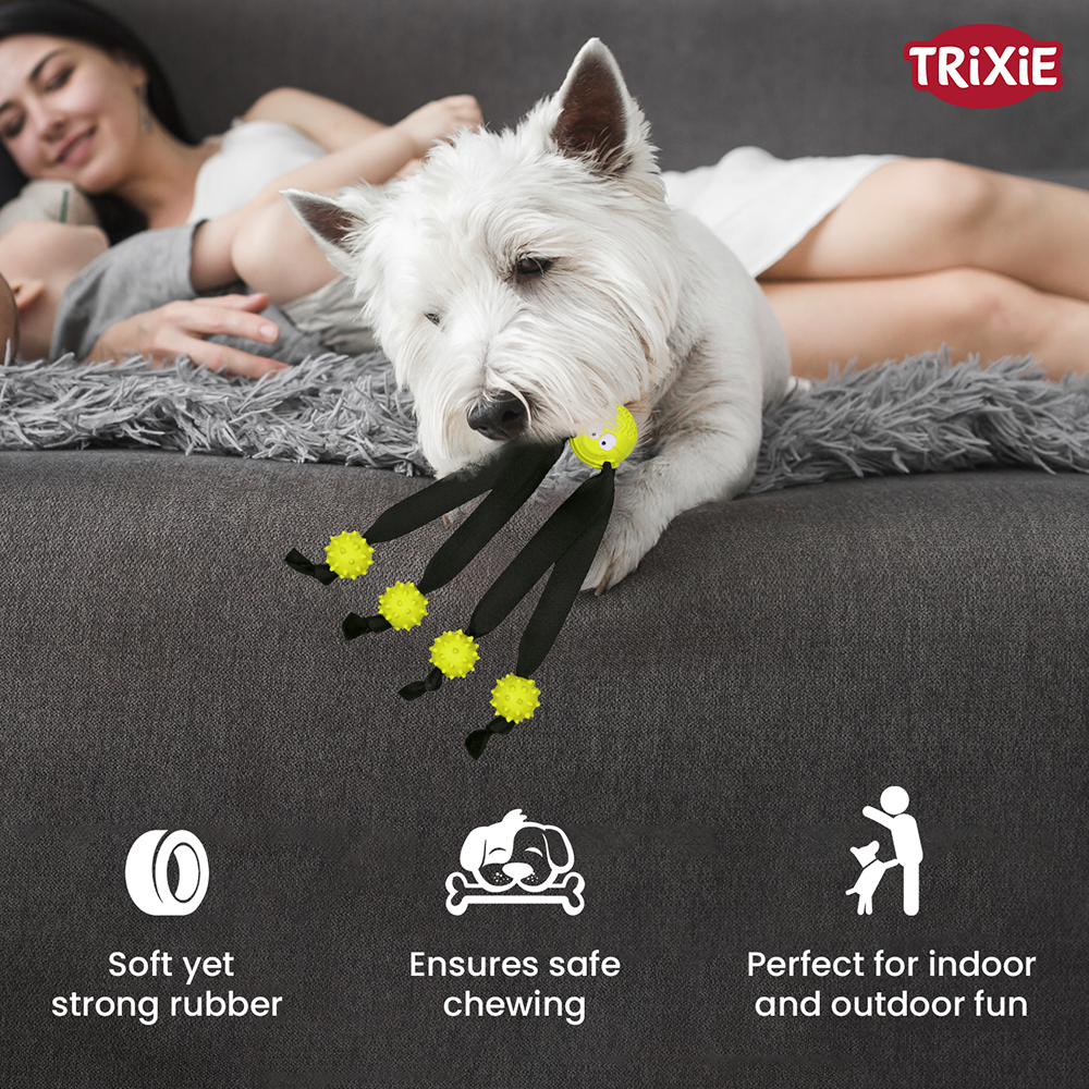 Trixie Ball on a Strap Toy for Dogs (Green) image 3