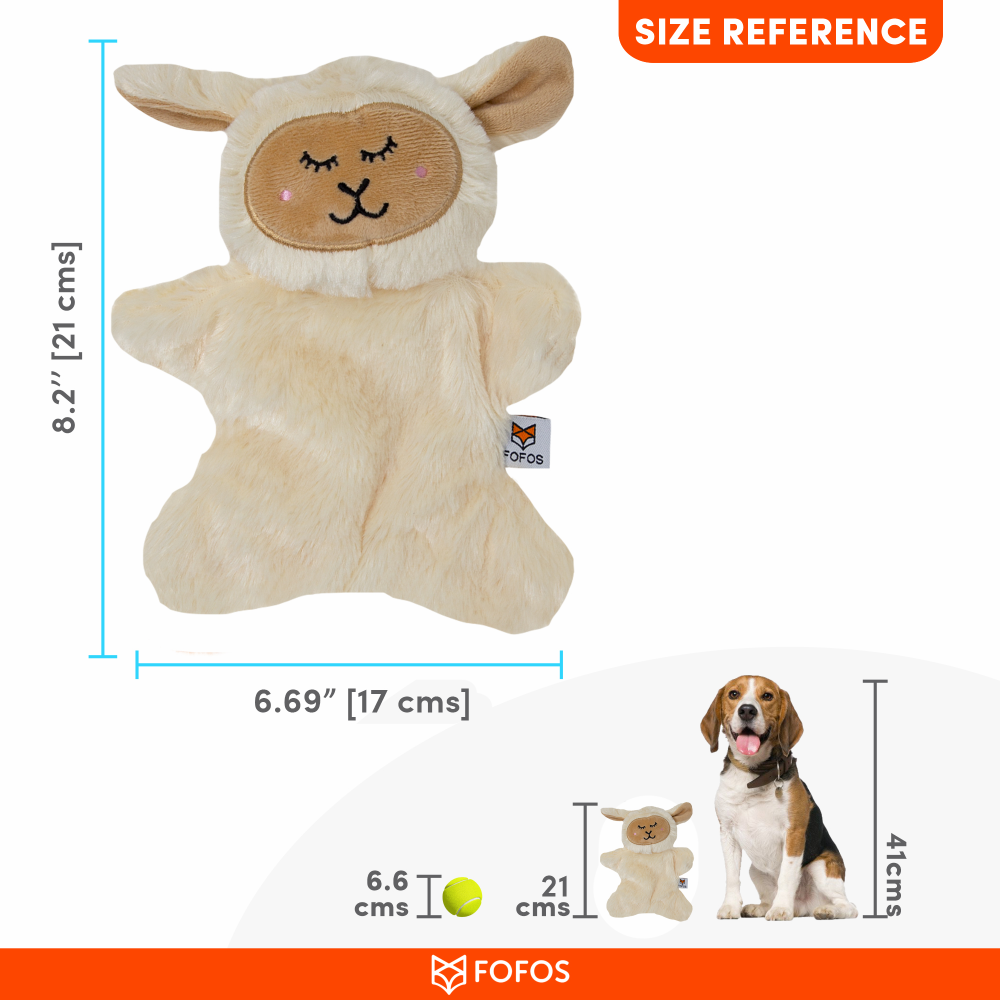 Barkbutler x Fofos Glove Plush Sheep Toy for Dog and Cats (Beige) image 3