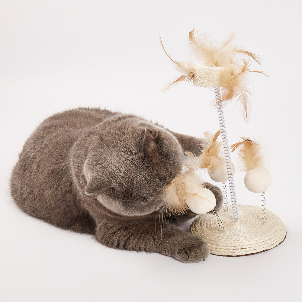 Barkbutler x Fofos Interactive Natural Wobbler Teaser Toy for Cats image 5