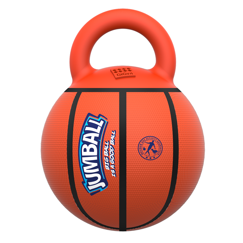 GiGwi JUMBALL Basketball Toy for Dogs (Orange)