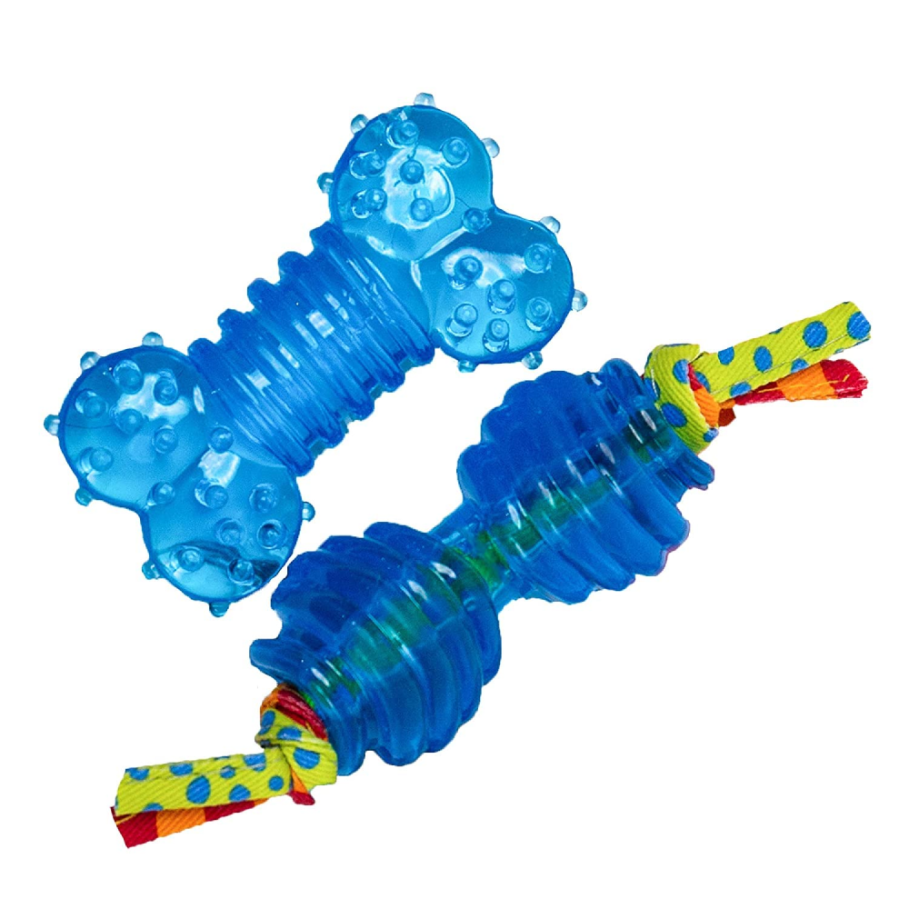 Outward Hound Petstages Orka Petite Pair Chew Toys for Dogs (Blue)