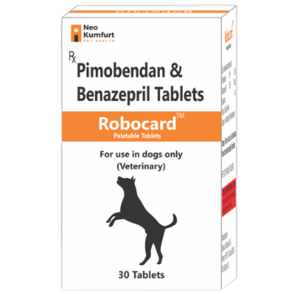 Neo Kumfurt Robocard 5/10mg (Pimobendan & Benazepril) Tablet for Dogs (pack of 30 tablets)