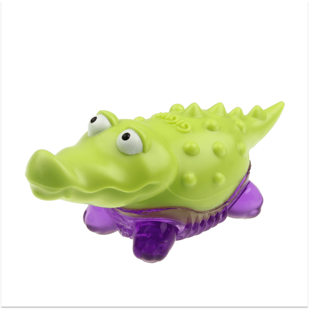 GiGwi Suppa Puppa Alligator Toy for Dogs (Green/Purple) image 6