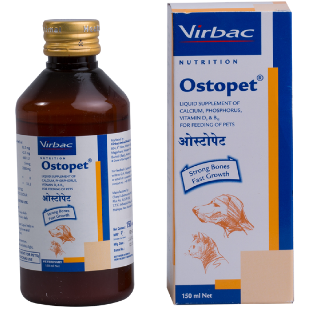 Virbac Ostopet Calcium Supplement Syrup for Dogs and Cats image 3