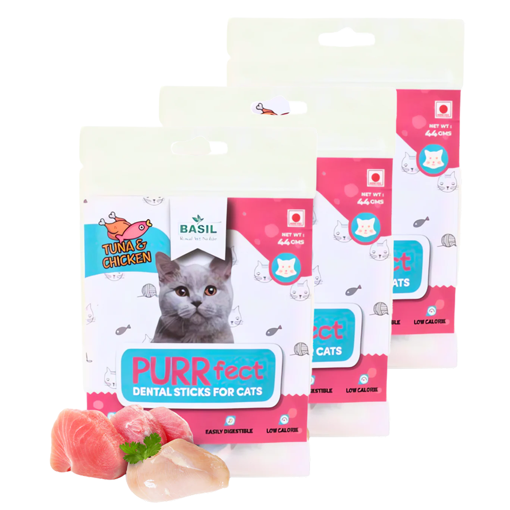 Basil Purrfect Tuna and Chicken Dental Stick Cat Treat image 8