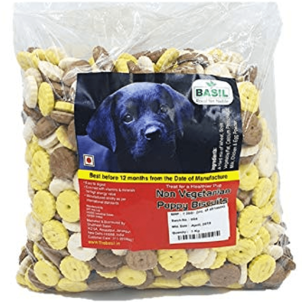 Basil Non Veg Round Shaped Puppy Biscuits image 8