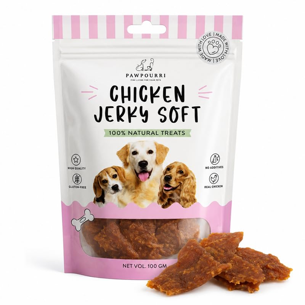 Pawpourri 100% Natural Chicken Jerky Soft Dog Treat