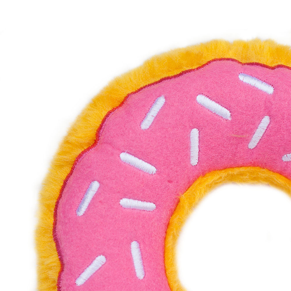 Zippy Paws Strawberry Donutz Plush Toy for Dogs image 4