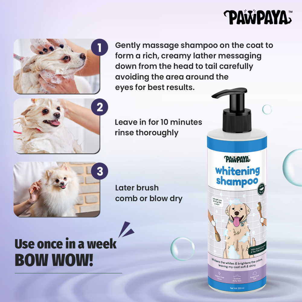 Pawpaya Whitening Coat Shampoo for Dogs image 3