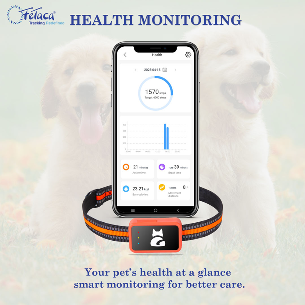 FeTaca Smart 4G GPS Tracker with Lifetime Free Tracking & 1 Year Data SIM Subscription for Dogs and Cats (Orange) image 7